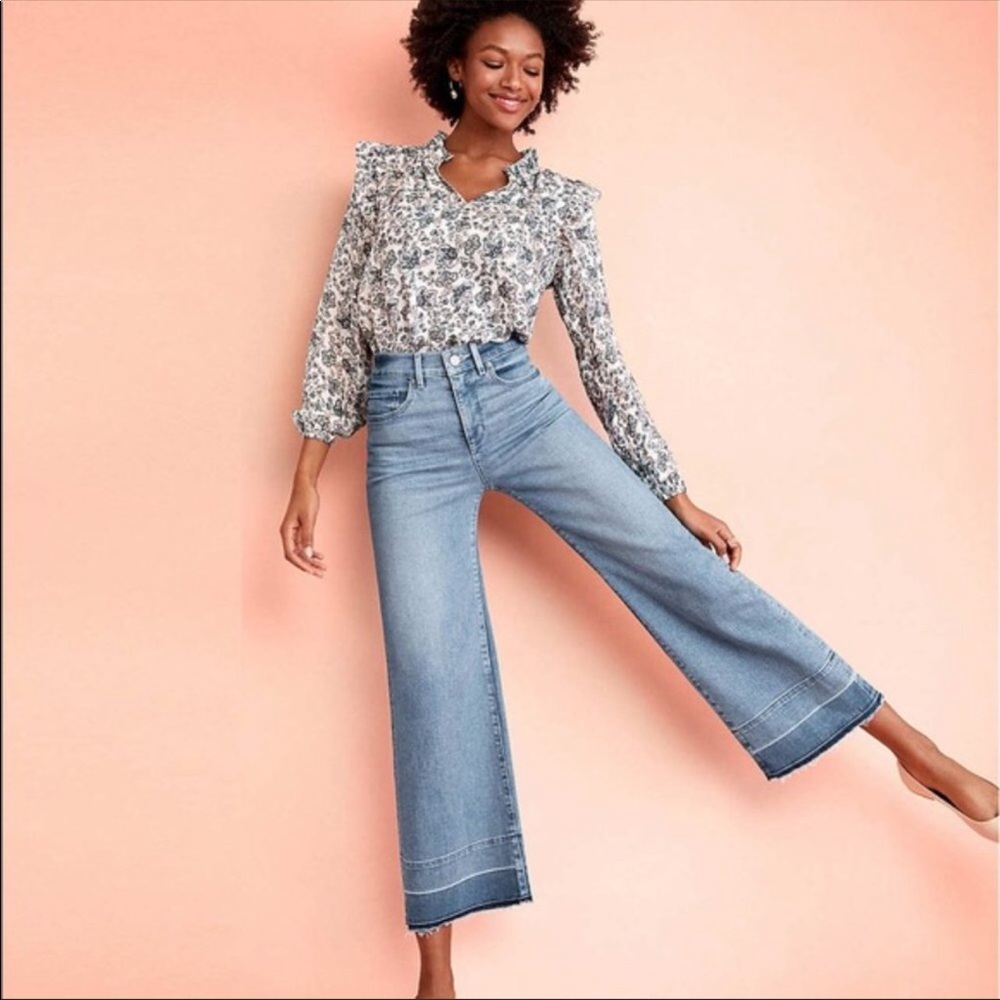 Loft high waist wide leg jeans size 8